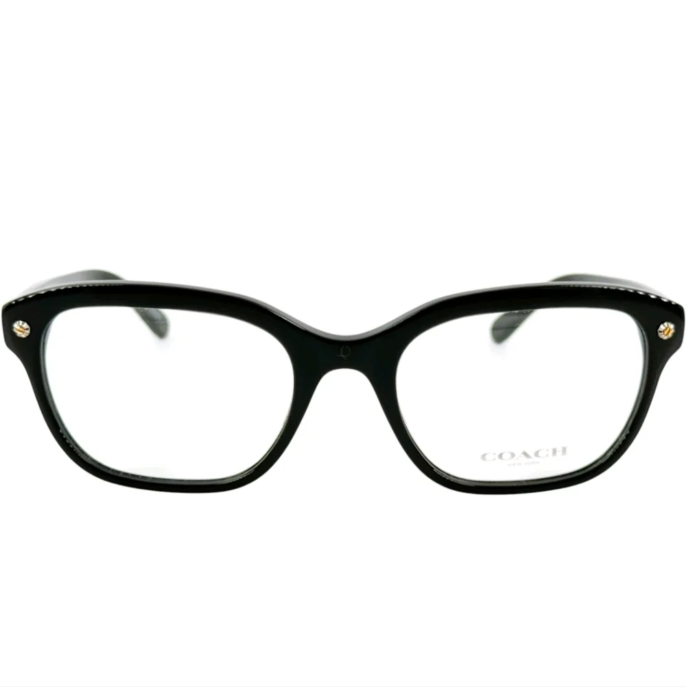 Coach HC6094 Womens Plastic Eyeglass Frame 5420 Black Black Gunmetal 52-19